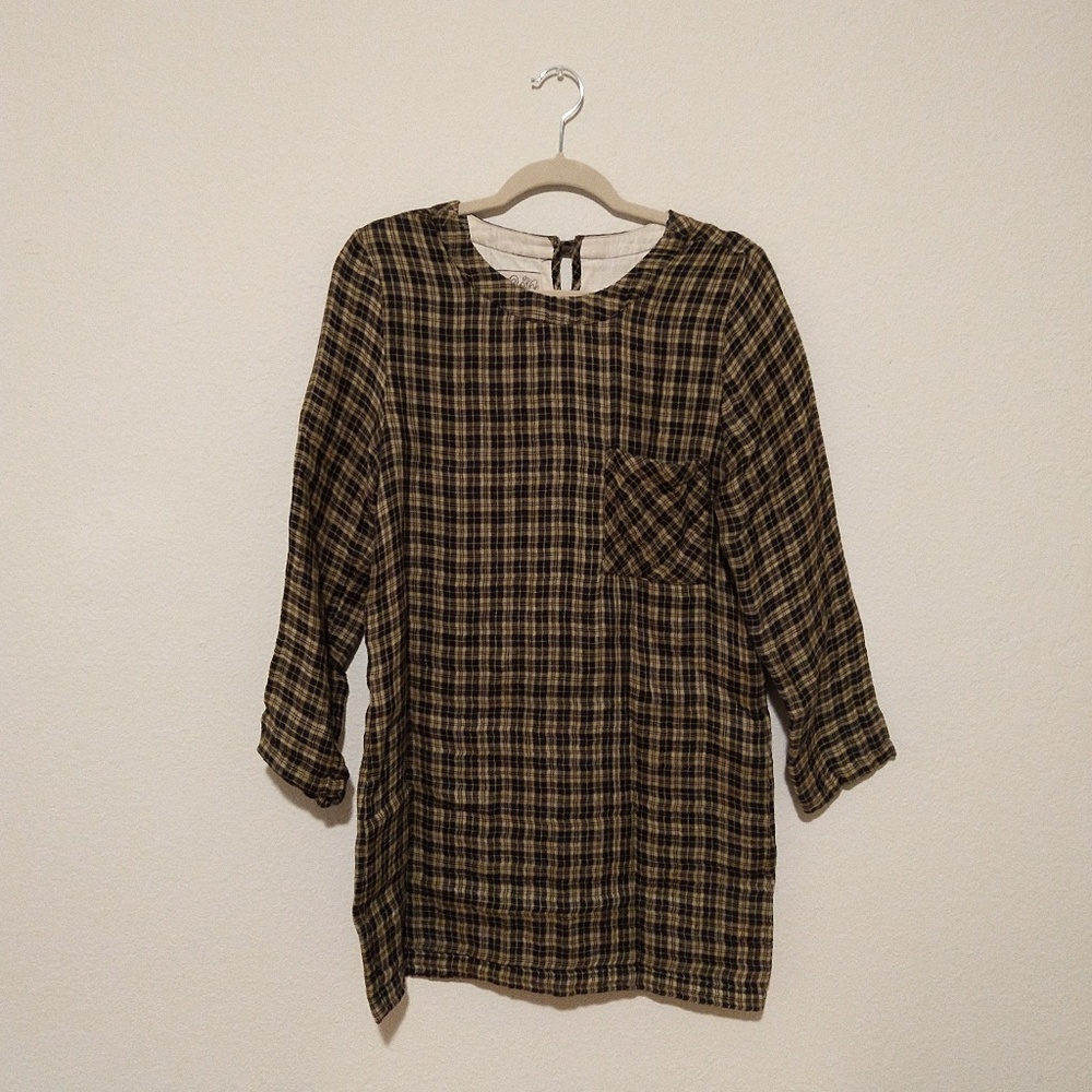 Ace & Jig fall tee shift dress in mini check